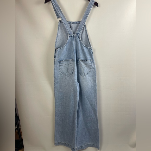 Rollas Old Mate Light Wash Denim Flare Overalls – Size 26 - Picture 5 of 16